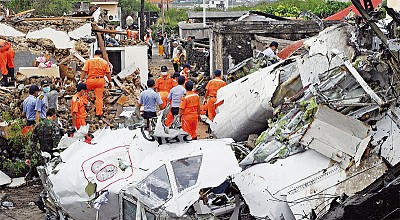 臺灣澎湖重大空難 48人罹難