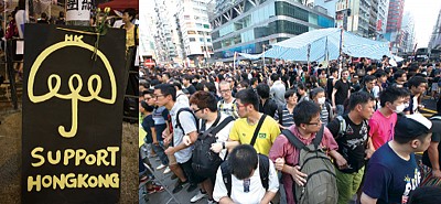 雨傘運動升級 香港成了中共兩派爭奪的戰場