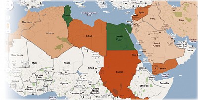 北非中東 反抗專制政府效應